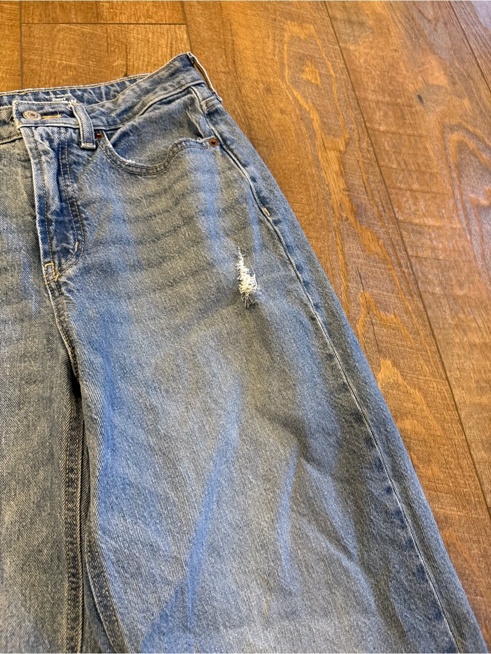 Old Navy Women’s Jeans Extra High Rise City Sky-Hi Wide Leg Size 4 Petite - Picture 4 of 10